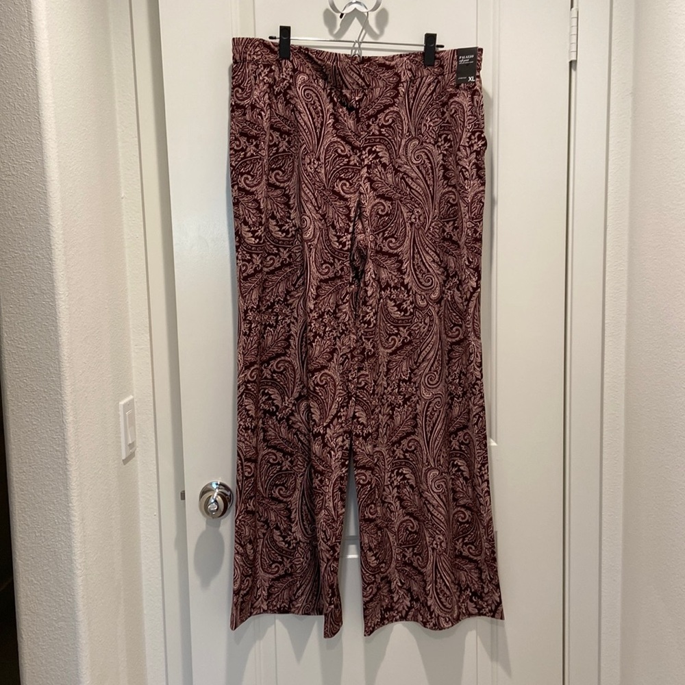 Burgundy & Pink Palazzo Pants